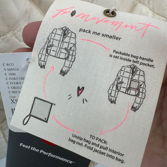 FP Movement Hatch Pippa Maternity Jacket WMNs XS Ivory Stripe Full Zip OB2025522 - Picture 13 of 16